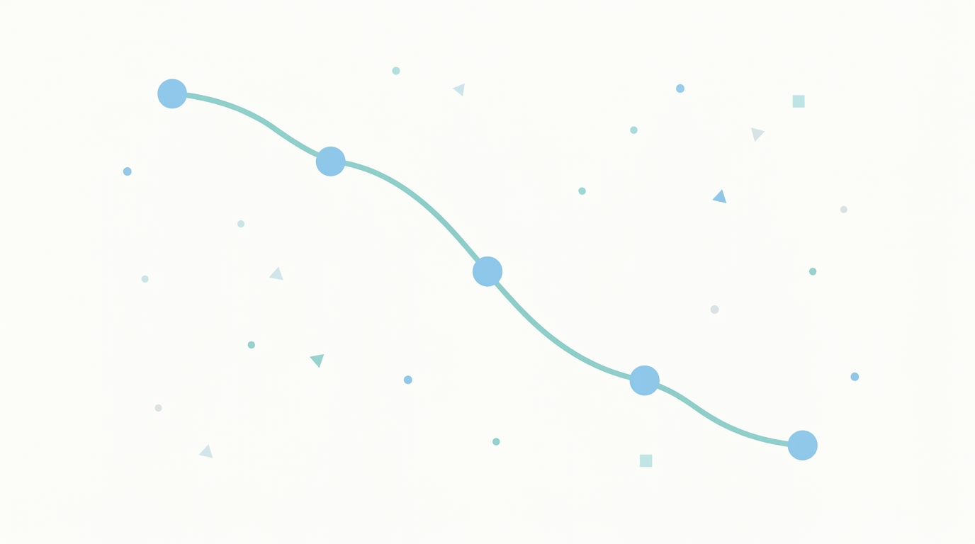 Minimalistische lijngrafiek die een dalend gewichtsverloop bij Mounjaro illustreert